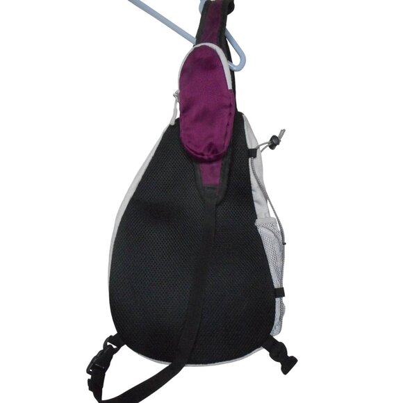 Eddie Bauer purple grey Ripstop Sling Backpack - Picture 3 of 4